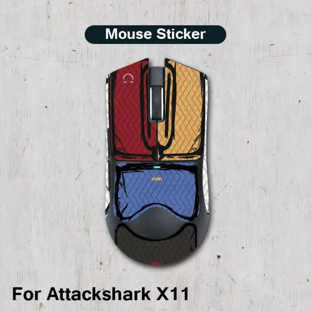 

For Attack Shark X11 Mouse Anti Slip Sticker, Sweat Proof Full Package With Back Sticker Lizard Skin
