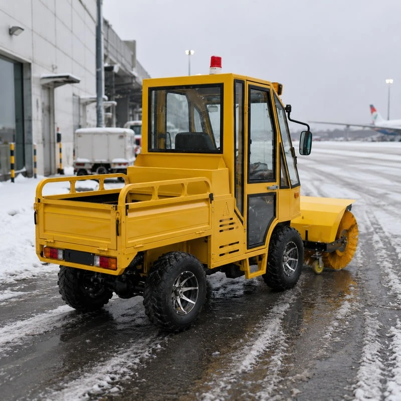 Maneuverable Snow Plough Machine for Daily Snow Control Customized Sidewalk Snow Sweeper for Pedestrian Paths