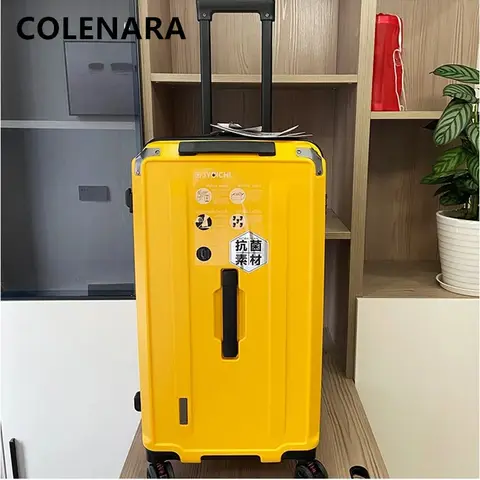 COLENARA Large-capacity Suitcase ABS + PC Women's Trolley Case Men's Family Travel Essentials Universal Wheel Rolling Suitcase