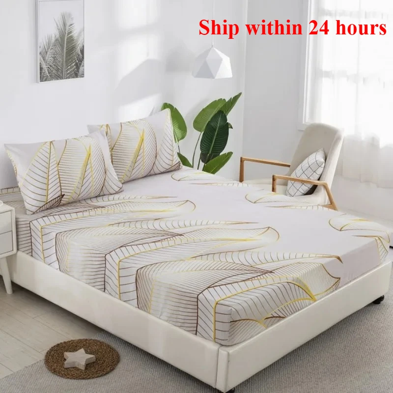 

2025 New large-scale printed mattress 3-piece fashion printed four-season mattress protective cover preventing dirt