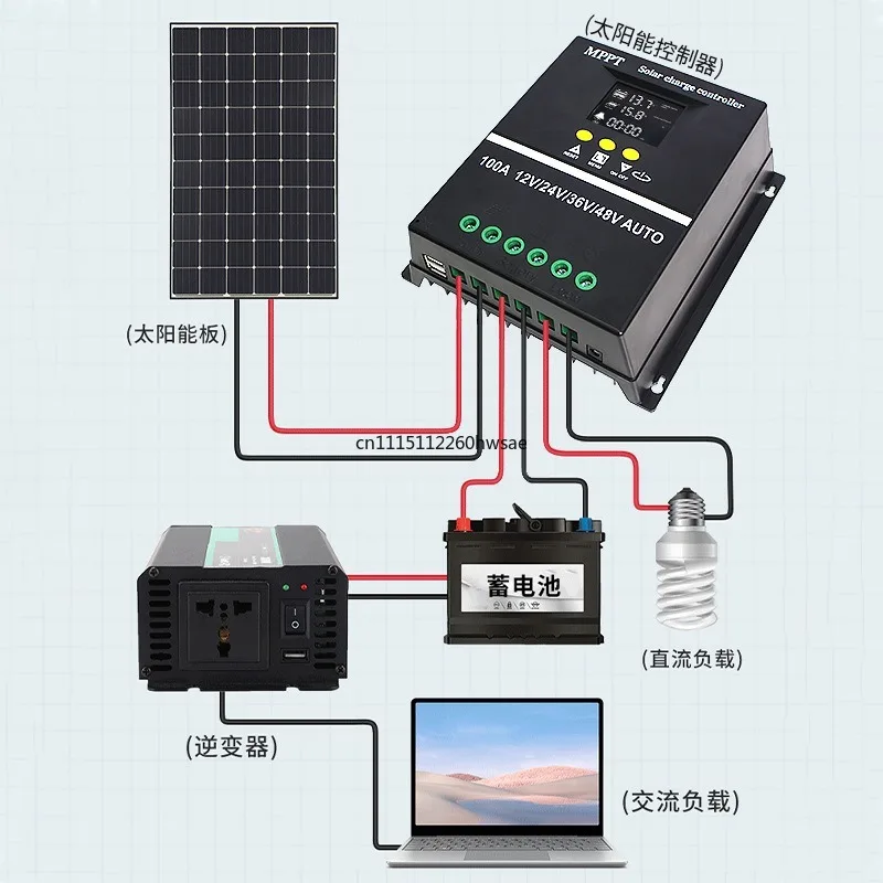 For Smart MPPT Solar Charge Controller 12V 24V 36V 48V Auto Detect Voltage For Solar Power Panel