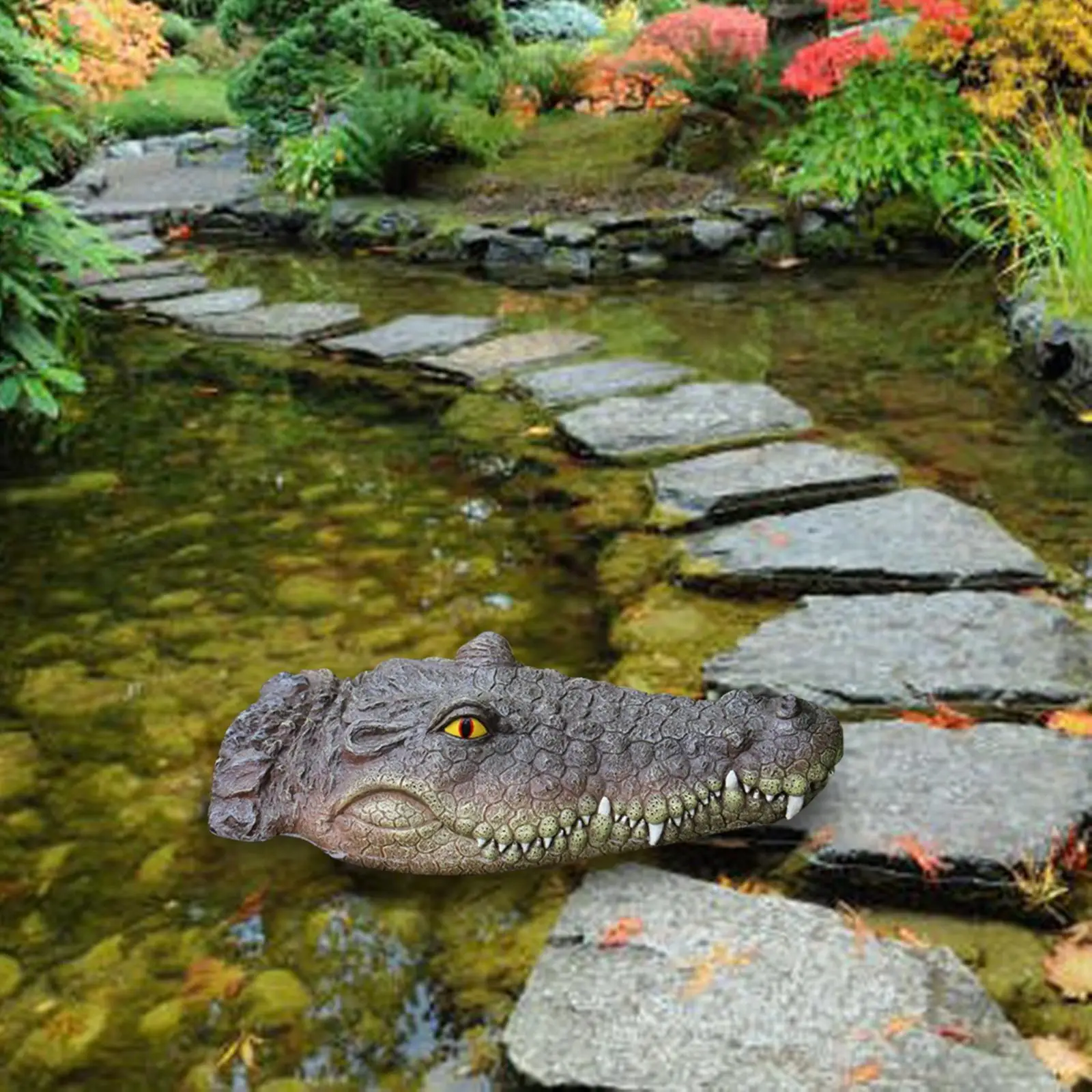 Fake Floating Crocodile Head Outdoor Statues Alli Head for Pool Garden Decor