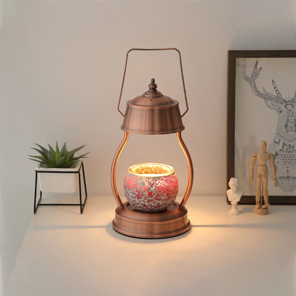 

1pc Romantic Warmer Lamp Wax Melt Warmer Desktop Night Lamp Dimmable Eu Plug Home Bedroom Office Decor