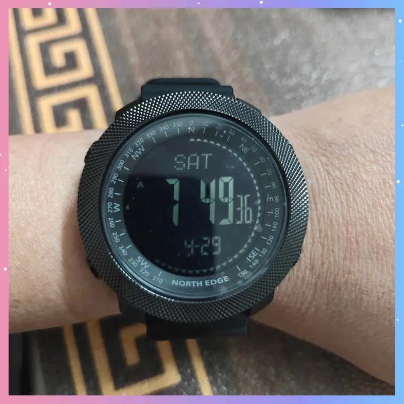 

Apache Mens Digital Sports Watch Pedometer 50m Waterproof Compass Electronic Watch For Outdoor Running Mountaineering Fitness