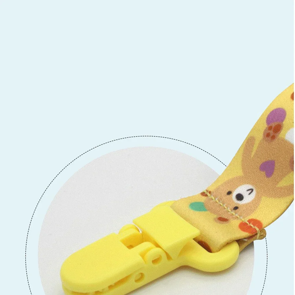 4pcs/set Holder Infant Feeding Pacifier Double-sided Printed Newborn Chain Clip Pacifier Belt Pacifier