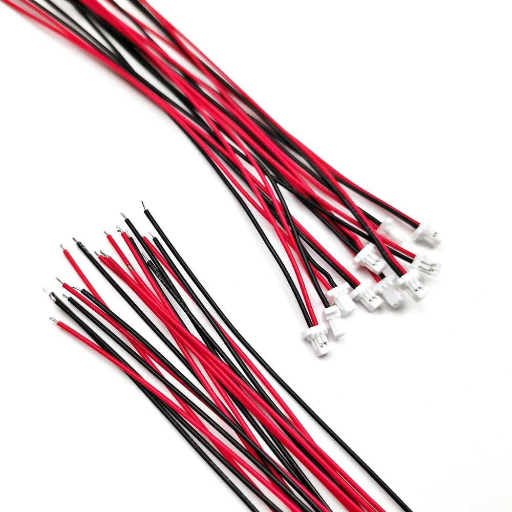 10 sets JST SH 1.0mm 2 Pin Connector with Cable SMD Vertical Male Socket 28AWG 10cm/20cm/30cm