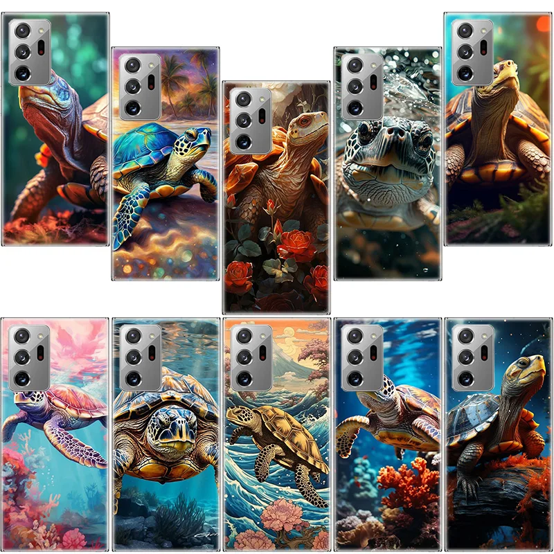 Marine Organisms, Sea Turtles, And Animals Phone Case For Samsung S24 S23 S22 Ultra S21 Plus Galaxy S20 FE S10 Lite S10E S9 S8 S