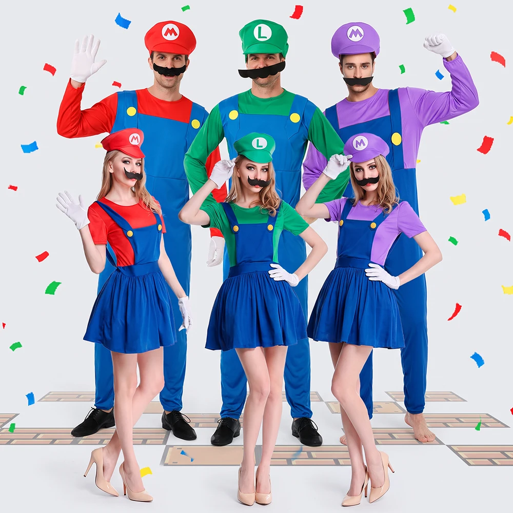 Formal Wear Gloves Men - Game Plumber Bros Cosplay Costume Set