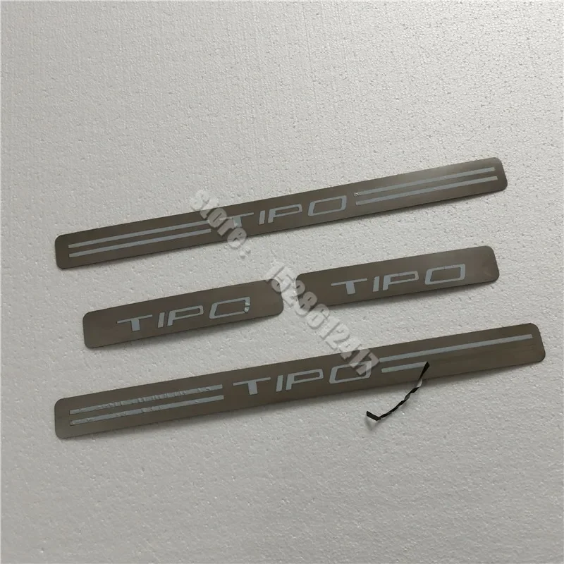 

Car Styling for 2015-2019 Fiat TIPO Car Ultra-thin Stainless Steel Door Sill Scuff Plate Guards Threshold Pedal Styling Trim