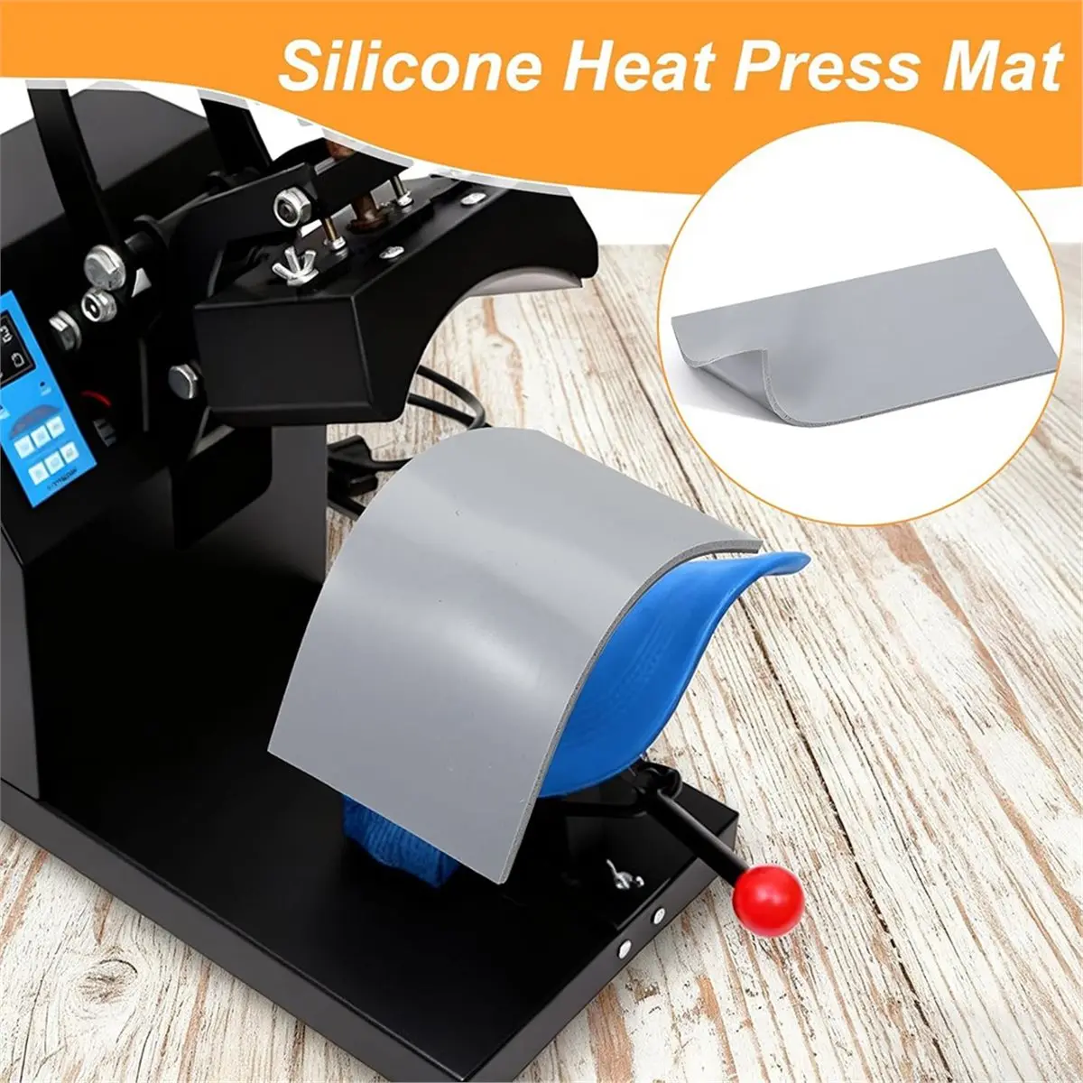 3 Pcs Silicone Heat Press Mat Pad, Double Sided Use, 1/8" X 4" X 8", High Temp Resistance for HTV Projects - view 3