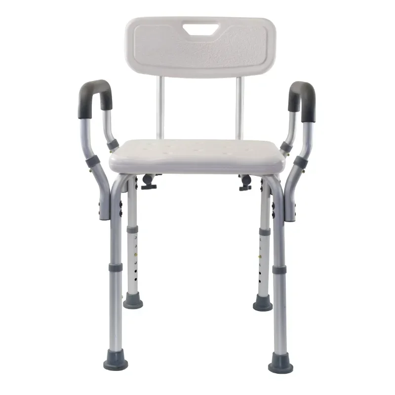 Essential Medical Supply Height Adjustable Molded Shower Chair with Padded Arms & Back shower seat