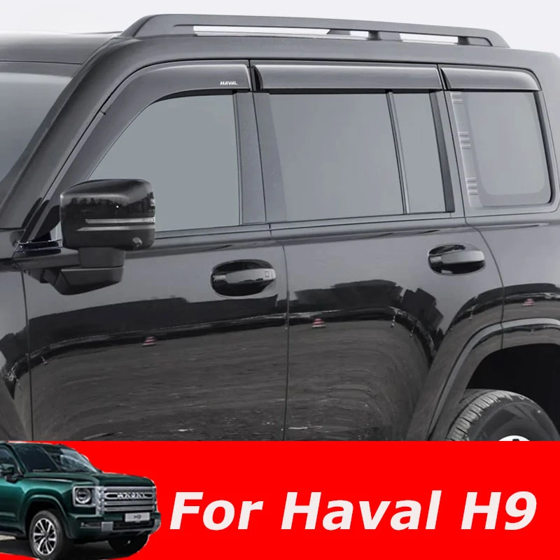 

FOR Haval H9 2024 2025 Window Visors Rain Guard Windows Rain Cover Deflector Awning Shield Vent Guard Shade Cover Trim