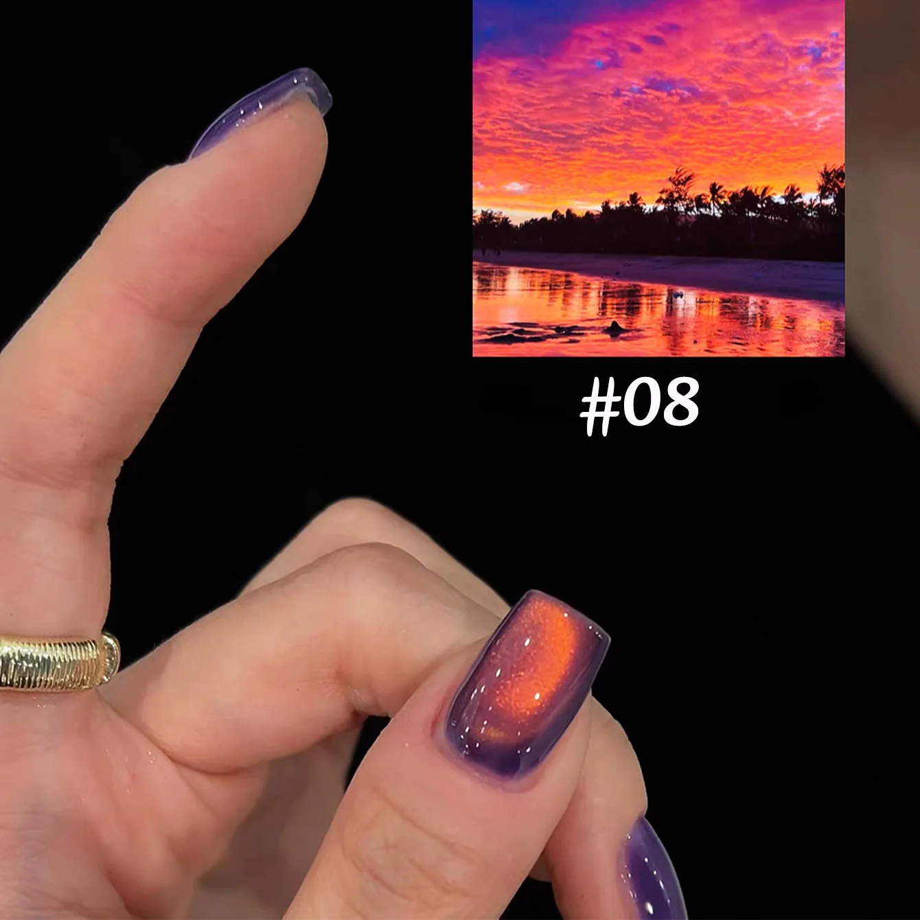 ZH Luxury sunlight Cat Eye Nail Gel Polish Set with Soak Off UV LED Cat Eye Gel Polish Manicure Nail Art Gift Kit For Christma