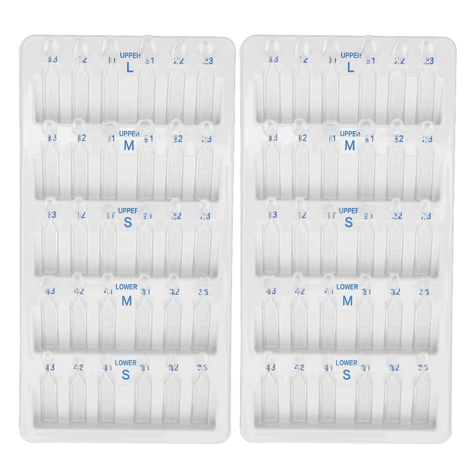 60pcs Dental Veneer Template Set Veneers Mould Heat Resistance Resistance  for Dentists Teeth Whitening Veneers Mould