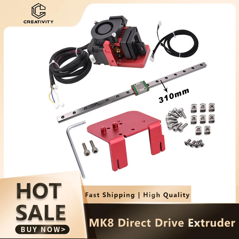 MK8 Extruder Direct Drive Upgrade Feeding Kit Linear Rail Upgrade Kit With Backplane Bracket For Ender 3 Ender3 /Pro/CR10S/Pro