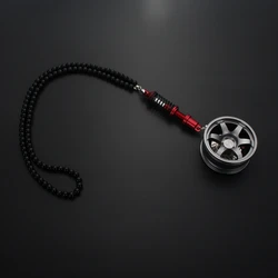 Car Styling Rearview Mirror Auto Pendant Ornament Alloy Wheel Interior Hanging Key Chain Decorations Accessories