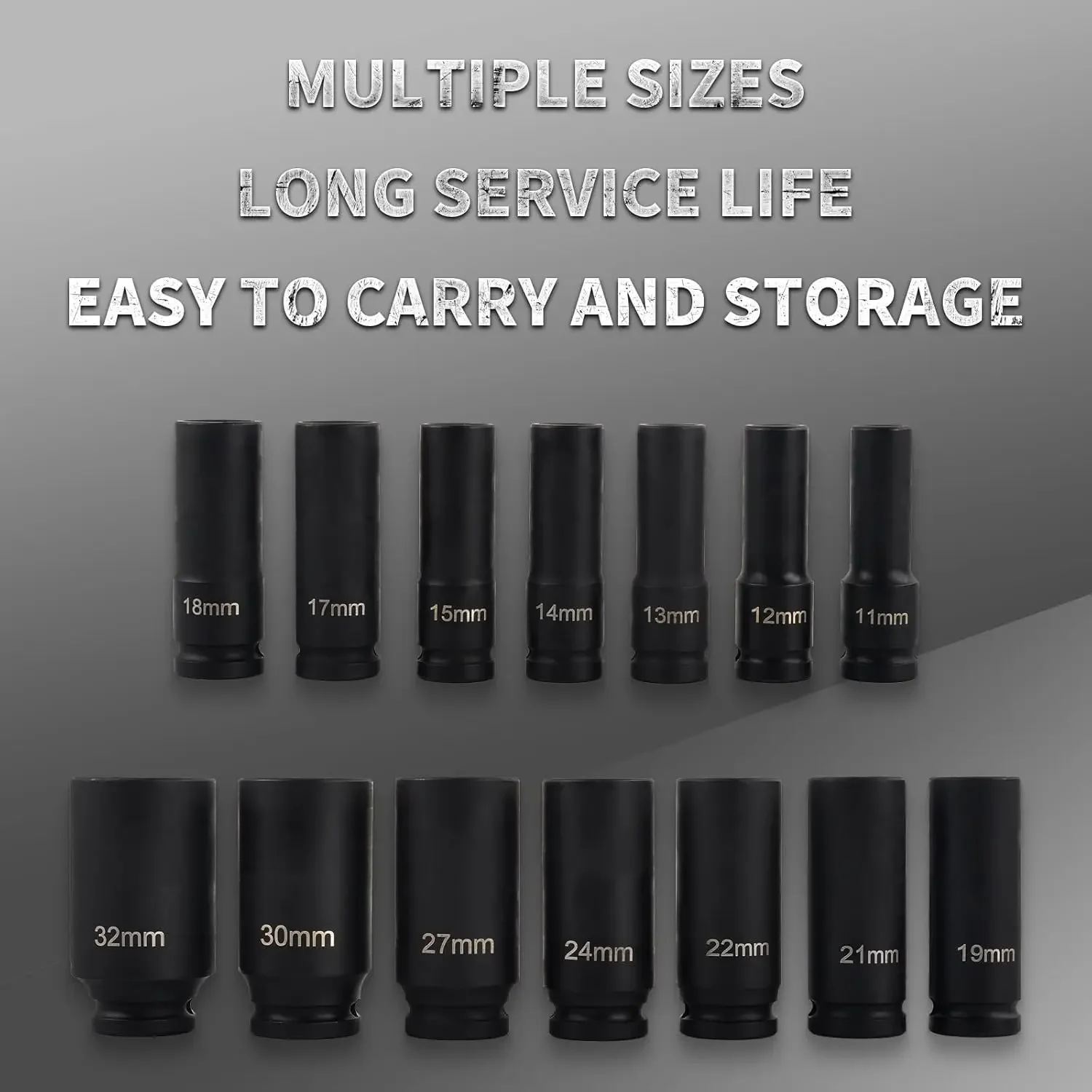 1/2 Drive Deep Impact Socket Drive Metric Wrench Socket Deep Impact Socket Pneumatic Wrench Head Tire Removal Tools Pipe wrench