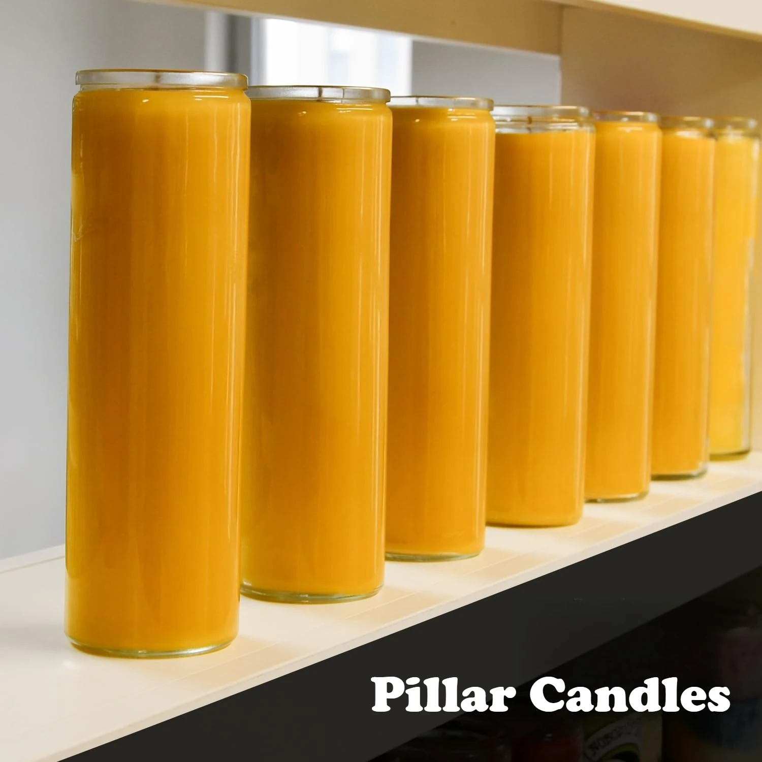 100% Paraffin Wax Candles in Glass Jar Yellow Unscented Prayer Candle 120 Hours Long Burn for Memorials, Vigil, Blessing