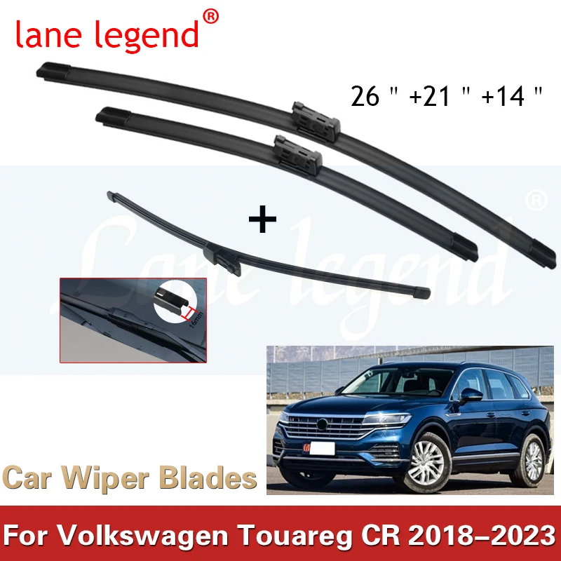 Car Wiper Blades For Volkswagen VW Touareg CR 2018-2023 Car Accessories Front Rear Windscreen Wiper Blade Brushes