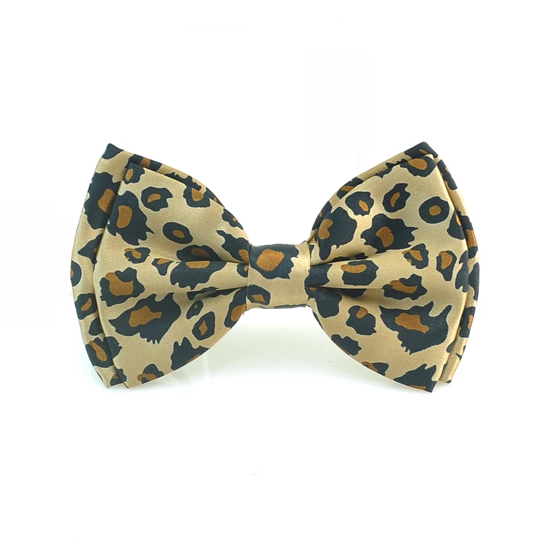 

New Shiny Material "Leopard" pattern Bowtie Men`s Unisex Tuxedo Dress Bow tie Brand new Gift Cravat Butterfly Knot Neckwear