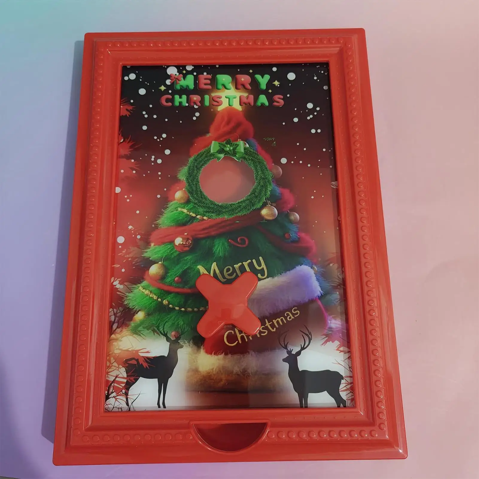 Candy Frame Christmas Storage Organizer Wall Candy Dispenser For Vending Bean Cereal Home Decor Counter Desk Kids