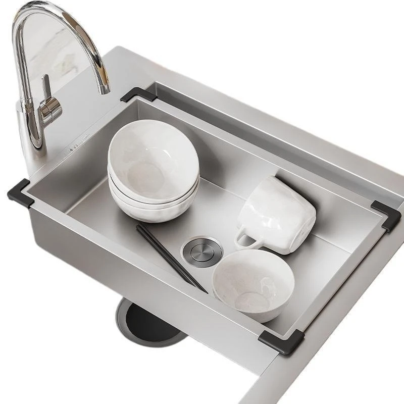 

304 thickened stainless steel sink basin medium basin single slot to double slot vegetable basin handmade large drain