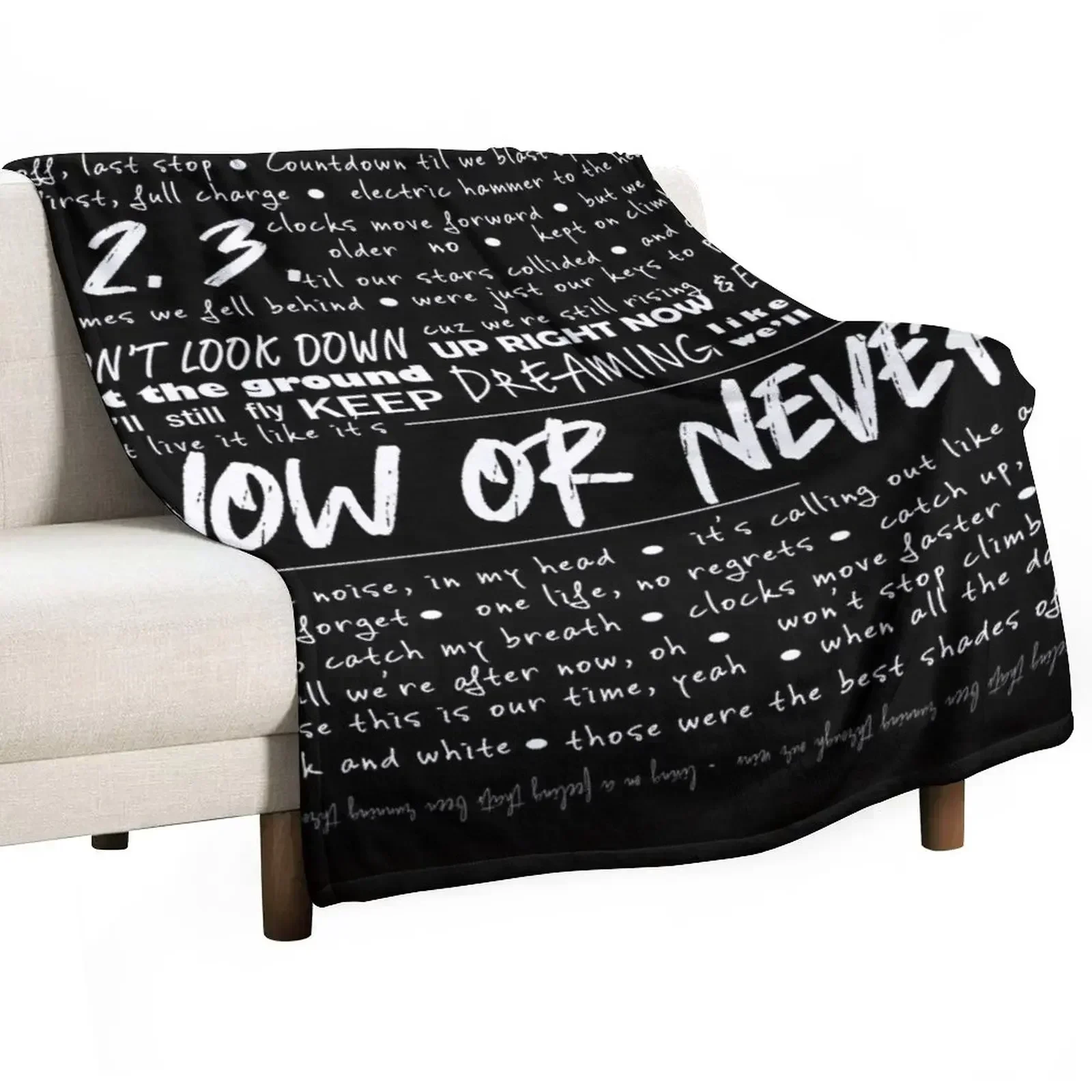 Now or Never Julie and the Phantoms Throw Blanket Retros for sofa blankets ands manga Custom Blankets