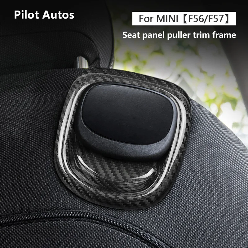 2014-2022 For Mini F56 F57 Seat Panel Handle Frame Genuine Carbon Fiber 3D Decoration Sticker