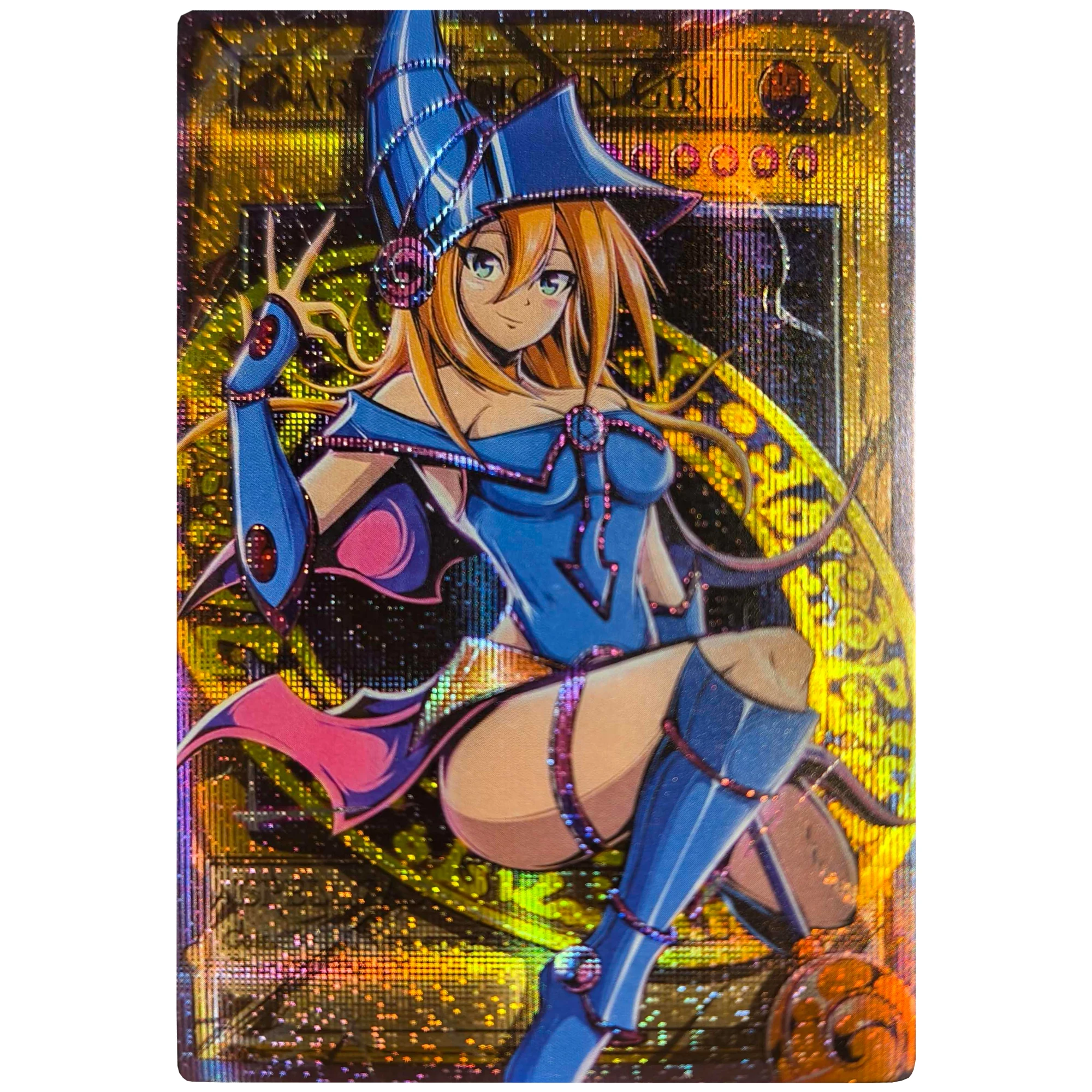 Diy 59*86mm Yu-Gi-Oh! Dark Magician Girl Flash Card Classic Single Card Game Anime Collection Cards Gift Toys