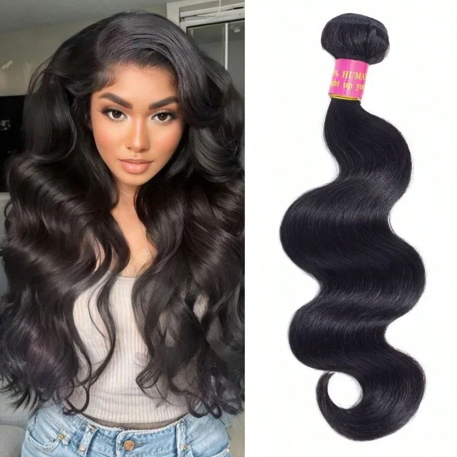 1bundleshuman-hair-body-wave-bundles-human-hair-hair-single-bundle-for-women-extensions-quick-weave-natural-black-color
