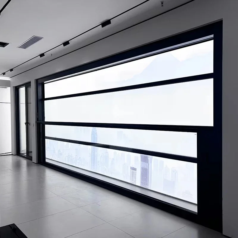 Double Glass Aluminium Smart Window Upward up and Down Automatic Sliding Window for Home Electric Lifting Window