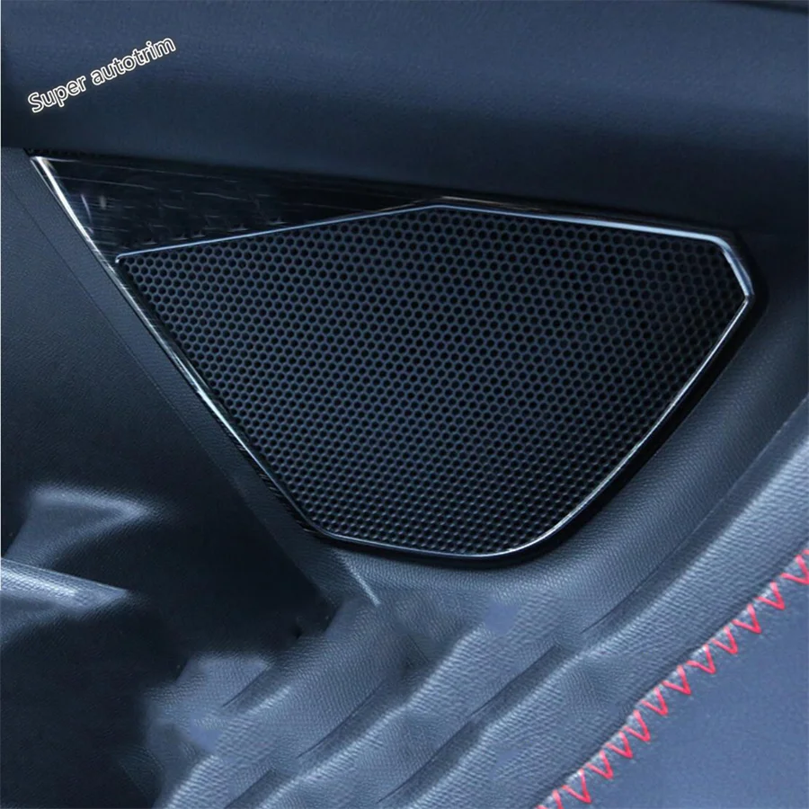 Car Door Speaker Audio Horn Sound Frame Decor Sequins Cover Trim Metal Accessories Interior For Peugeot 3008 5008 GT 2017 - 2023