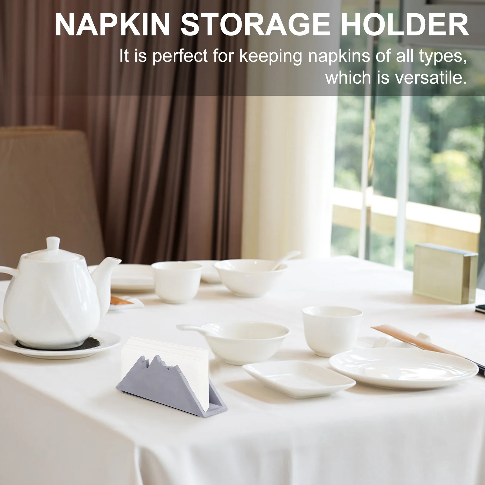 

1Pcs Snow Mountain Style Napkin Container Practical Kitchen Tissue Storage Holder Creative Nonslip Tissue Dispenser