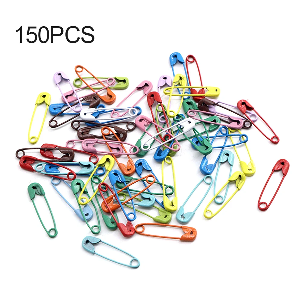 Mini alfiler de seguridad para costura portátil, para ropa, fabricación de joyas práctica, con caja de almacenamiento, bricolaje, piezas, 19mm, 150