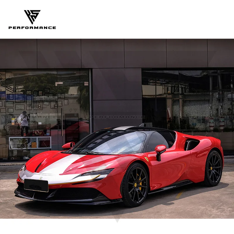 

OEM Style Dry Carbon Fiber Car Parts Front Skirts Side Skirts For Ferrari SF90 2019-2022 Carbon Skirts