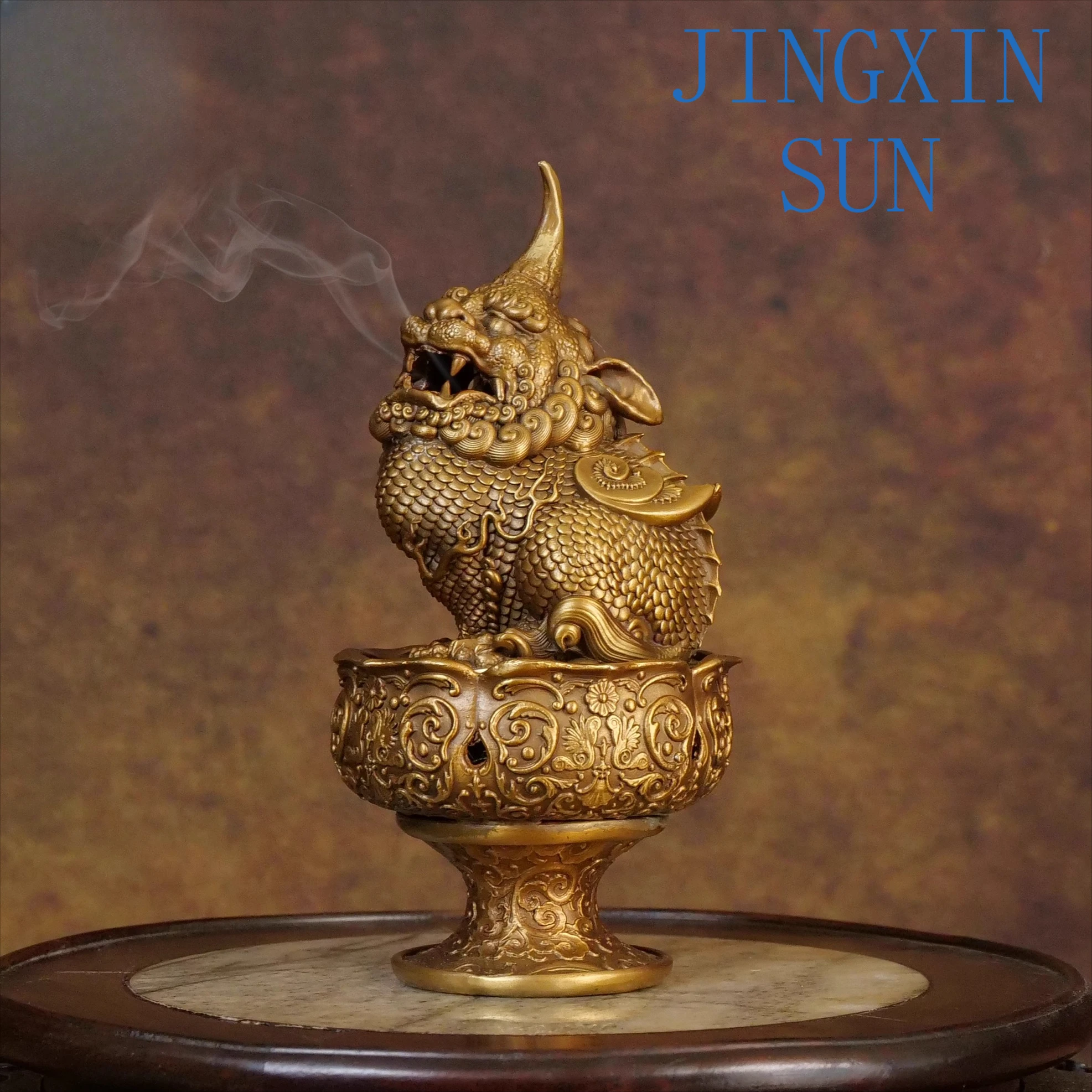 Tiangong bronze carving Pixiu Ruibeast all-copper original incense burner attracts wealth, boutique animals are given away as te