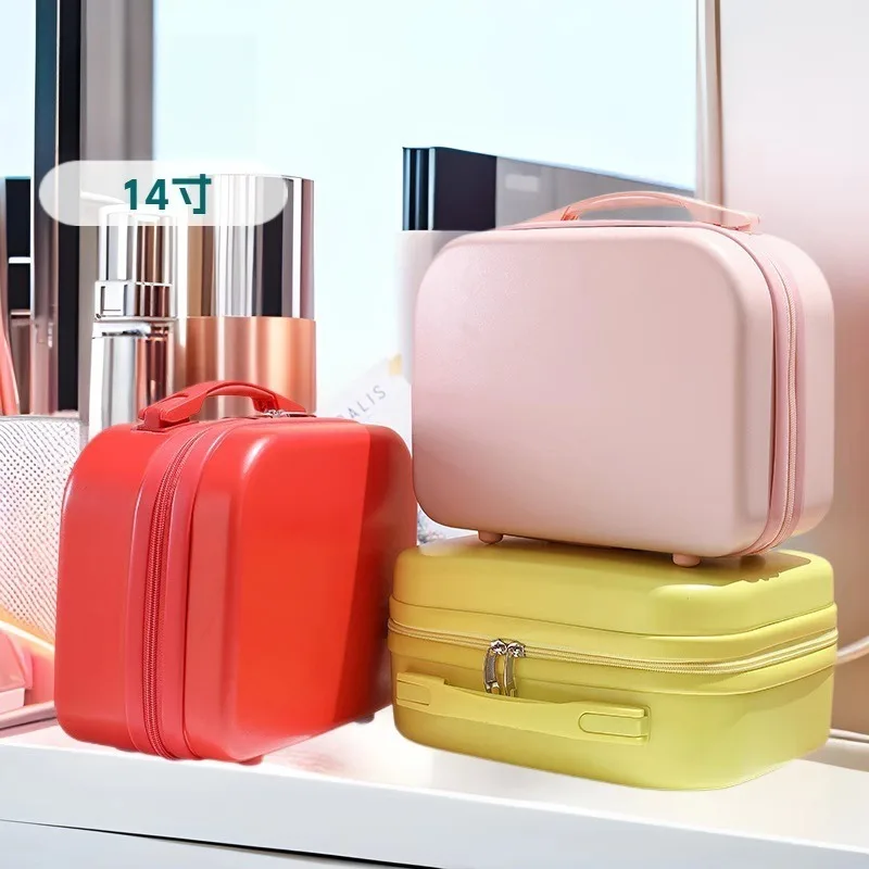 14 Inch Small Suitcase Lightweight Travel Portable Carry On Luggage Organizer Cosmetic Storage Box Gift For Woman Mini Case view 2