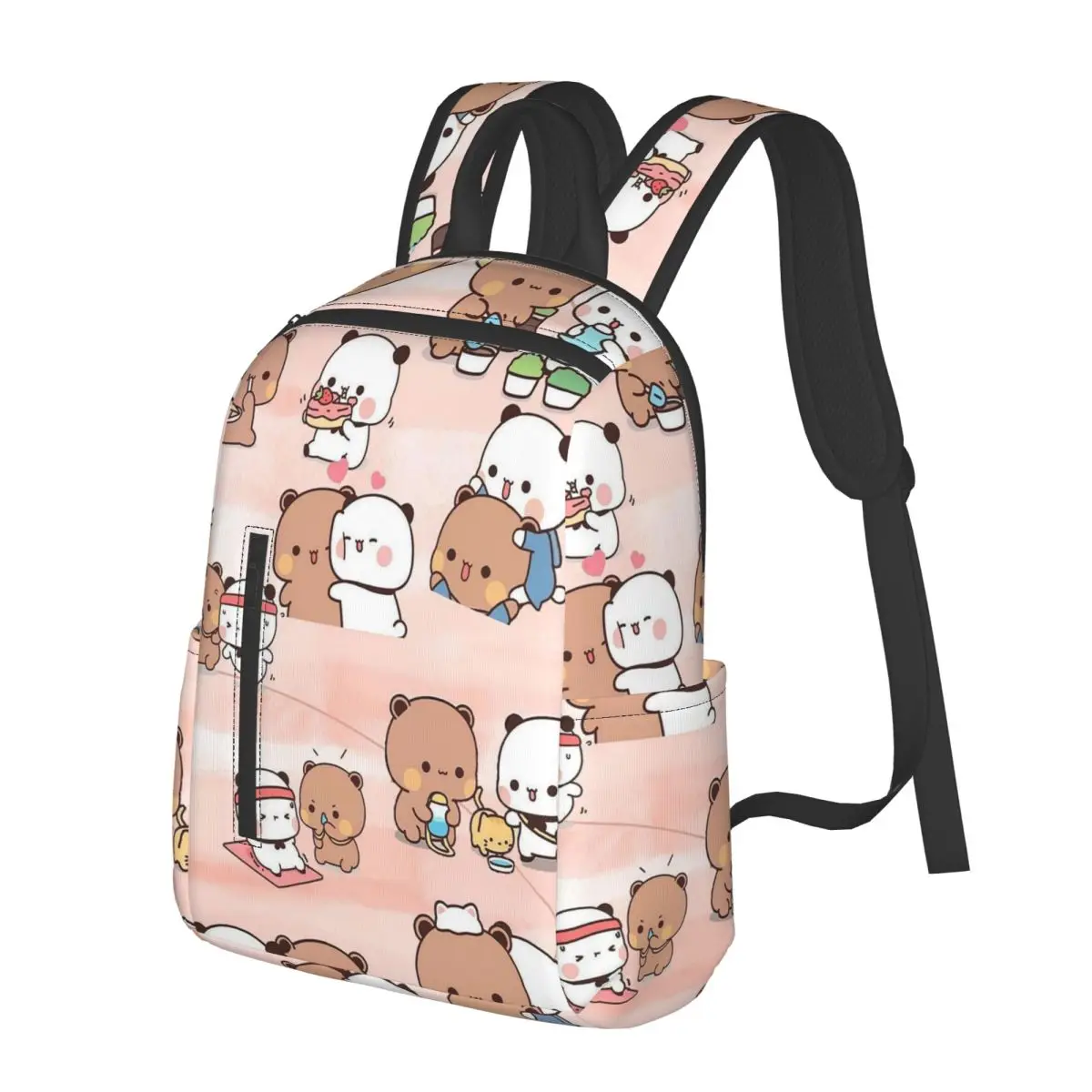 

Bubu Dudu Panda Bears Cartoon Student Backpack School Bag Hiking Travel Daypack for Boys Girls Fashion Bookbag Shoulder Bags