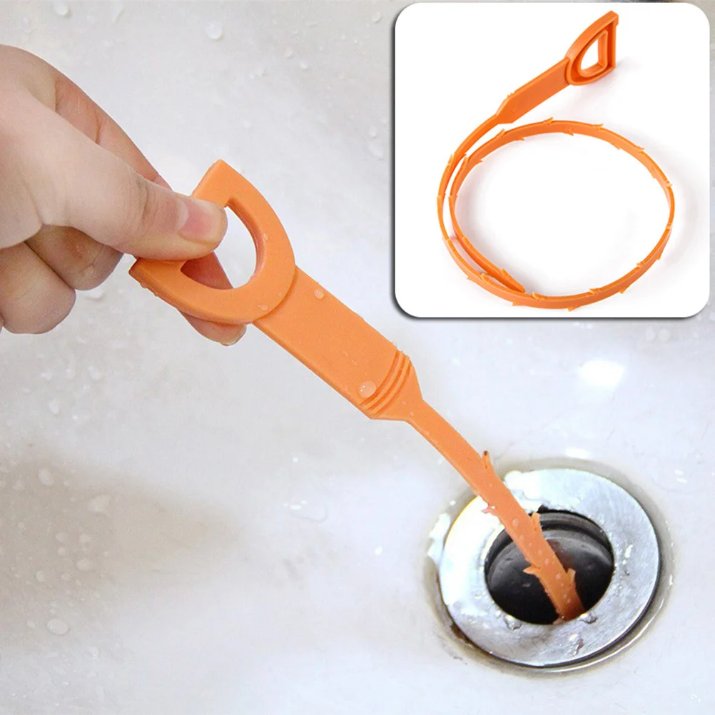 

5pcs Drain Cleaning Tool Flexible Hair Clog Removal Snake For Bathtub Sink Sewer Dredge Pipe Unclogger Drain Auger Tool