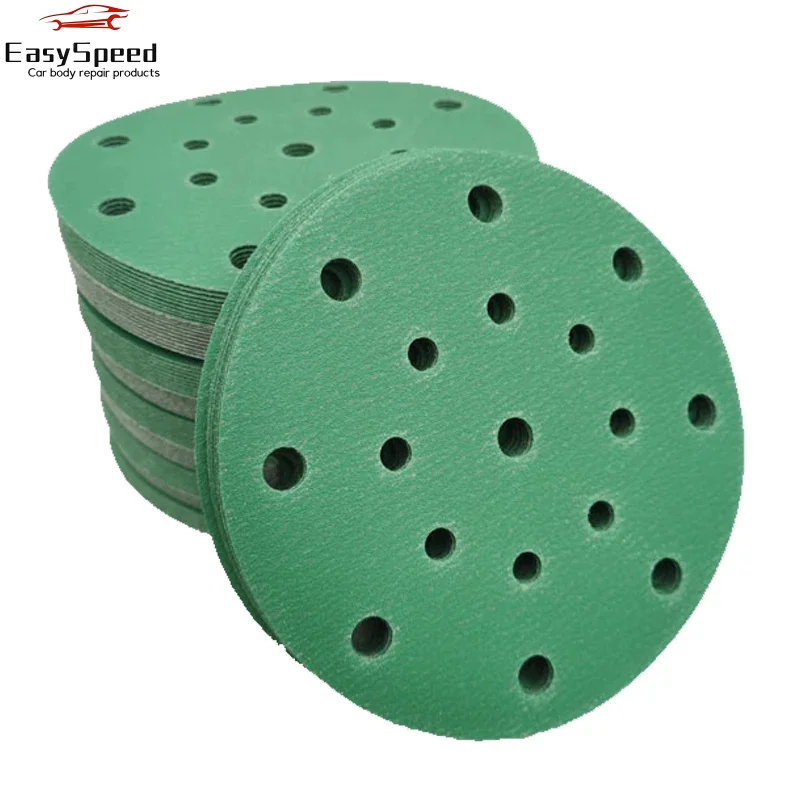 

10 Pieces Of 6-inch 17-hole Sandpaper Round Flocking 150mm Car Sanding Putty Suitable For FESTOOL Pneumatic Sanding Machine