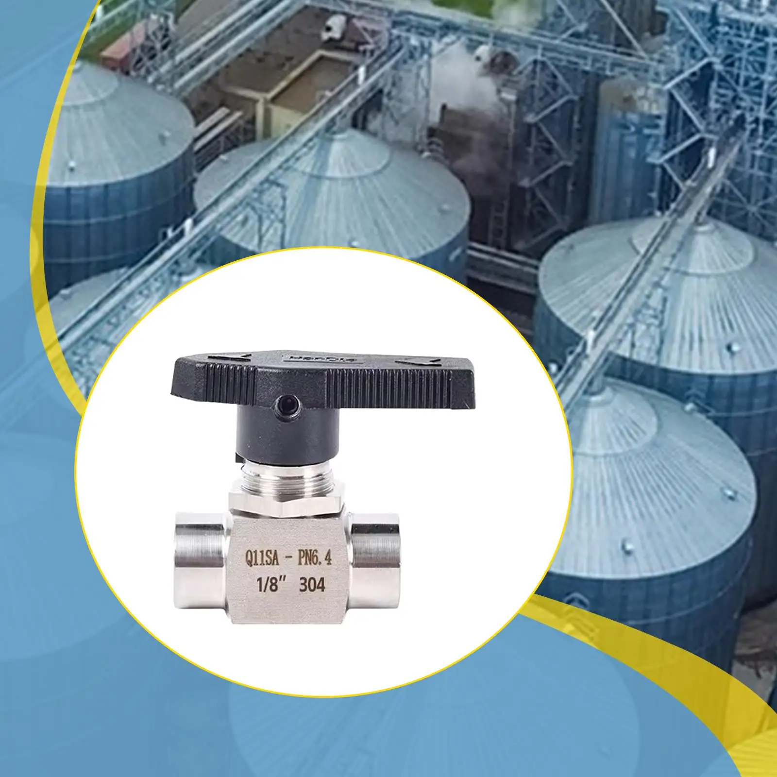 

Compact Stainless Steel Water Shut Off Valve Flow Controller for Laboratory Industrial Pipe Connection