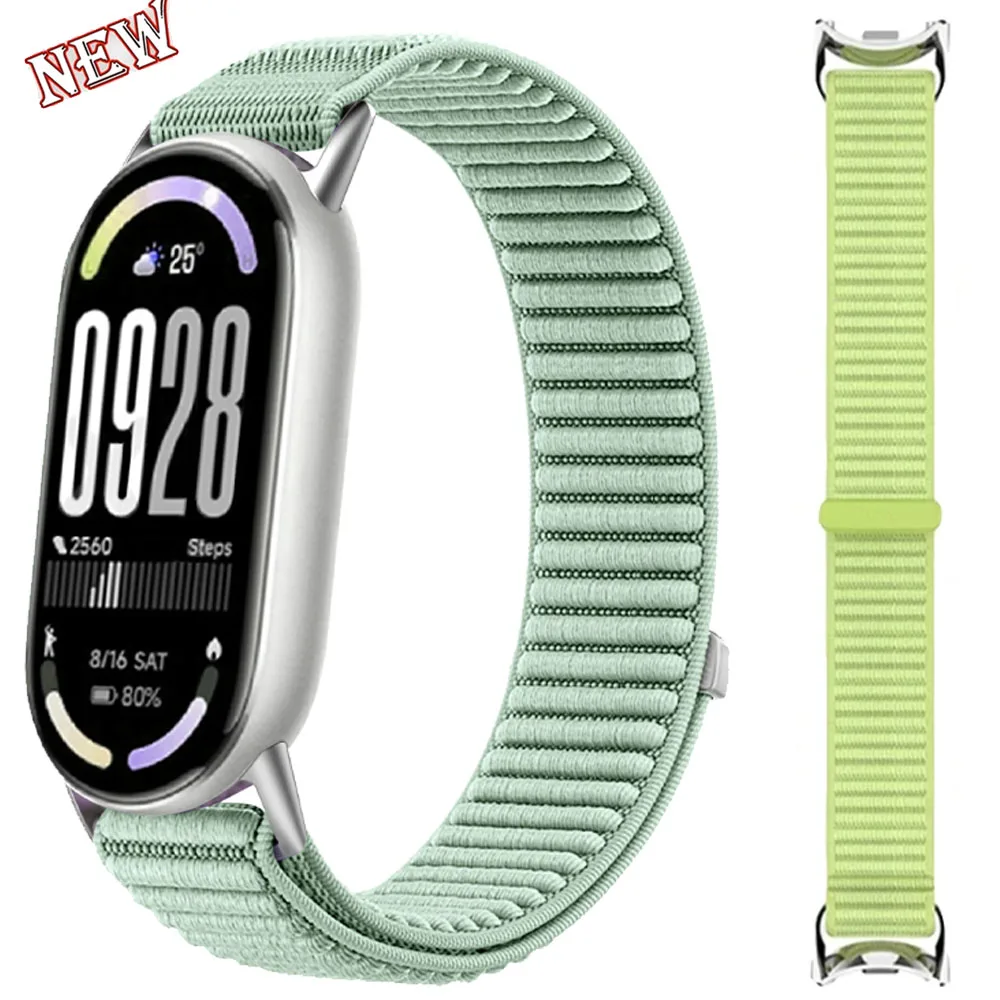 Braided Nylon Strap For Xiaomi Miband 10/9/8 Comfortable Metal buckle Exquisite Adjustable Bracelet Band For Xiaomi Mi band 10/9