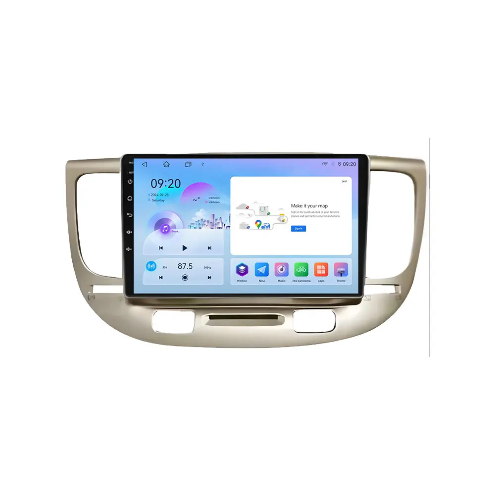 For Kia RIO 2 RIO2 2005 - 2011 Android 16 Bluetooth WIFI Car Radio Multimedia Video Player  4G GPS No 2 Din Free Auto 360 Camera