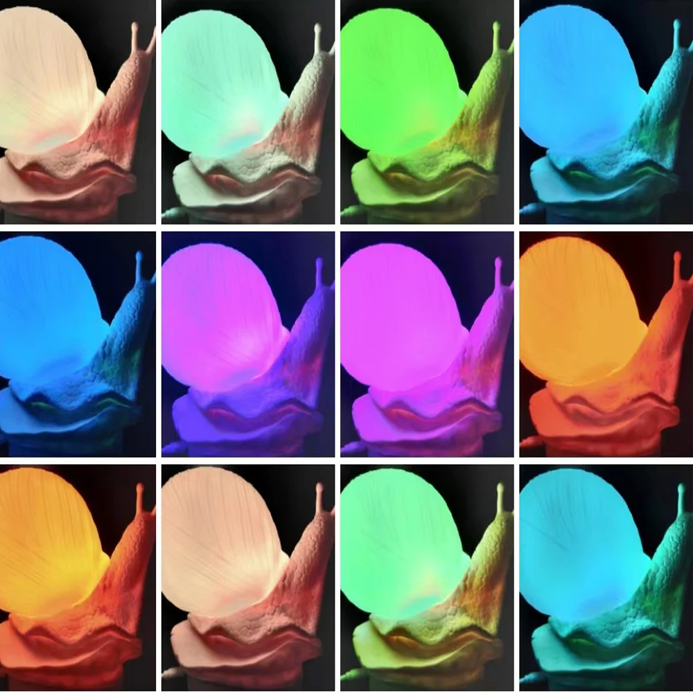 RGB Bionic Snail LED Night Light Touch 5V USB For Home Bedroom Child Gift Descorate Atmosphere Creative Table Lamps