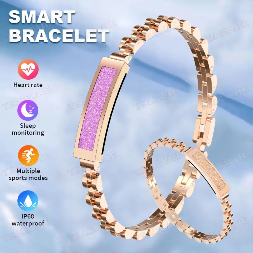 

Новые умные часы без экрана 2025 женские IP68 водонепроницаемый монитор сердечного ритма умный браслет спортивные умные часы для Android iOS Healthy