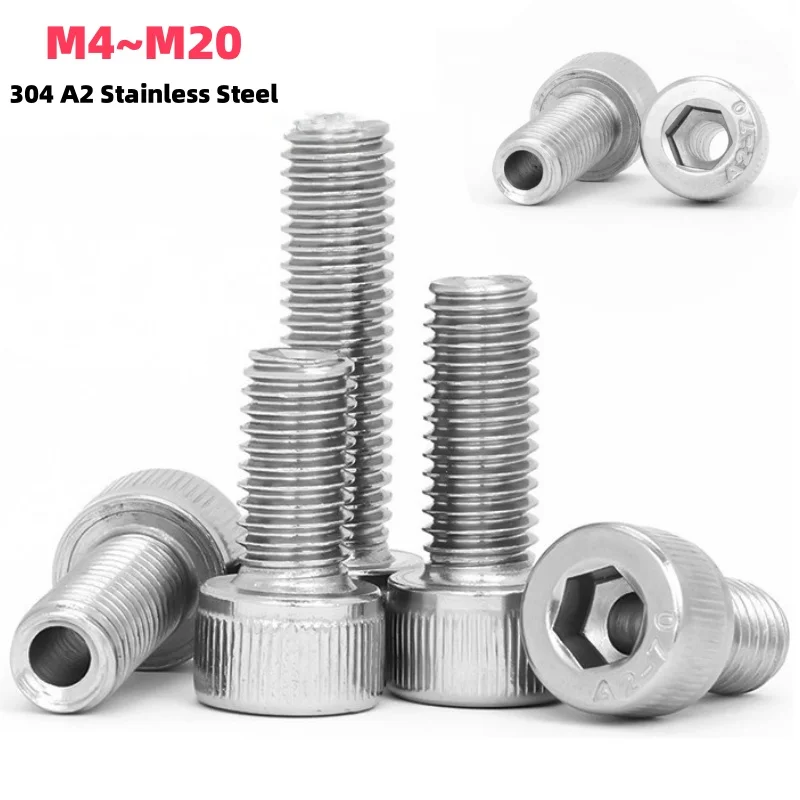 304 Stainless Steel Hollow Hole Through Air-out Pass Allen Hexagon Hex Socket Cap Head Screws Bolts M4 M5 M6 M8 M10 M12M14M16M20