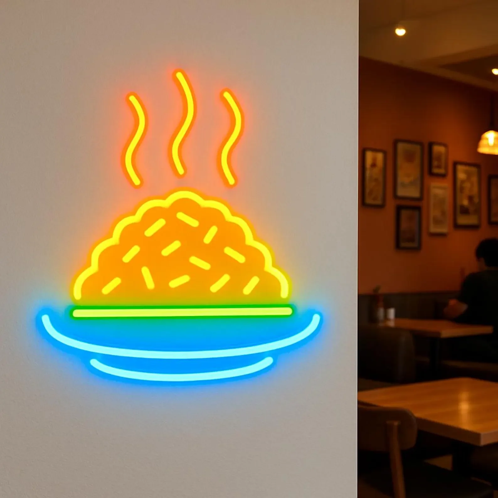 

Pulao Neon Sign, Restaurant Light, Indian Cuisine Led Sign, Gift Idea for Chef, Rice Dish Neon Decor