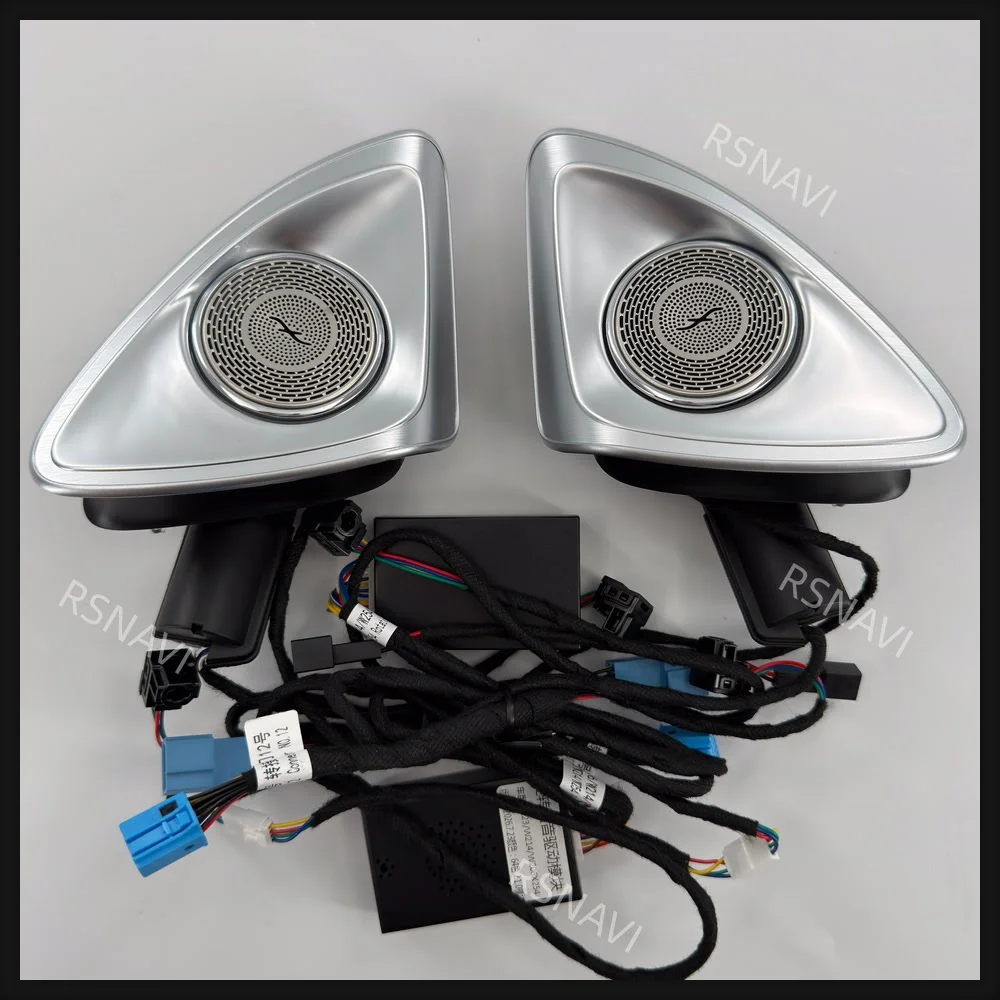 4D Rotating Tweeter Speakers, 64 Colors Ambient Light For Mercedes-Benz S-Class W223 2021-2025, Car Interior Audio Retrofit Upgr