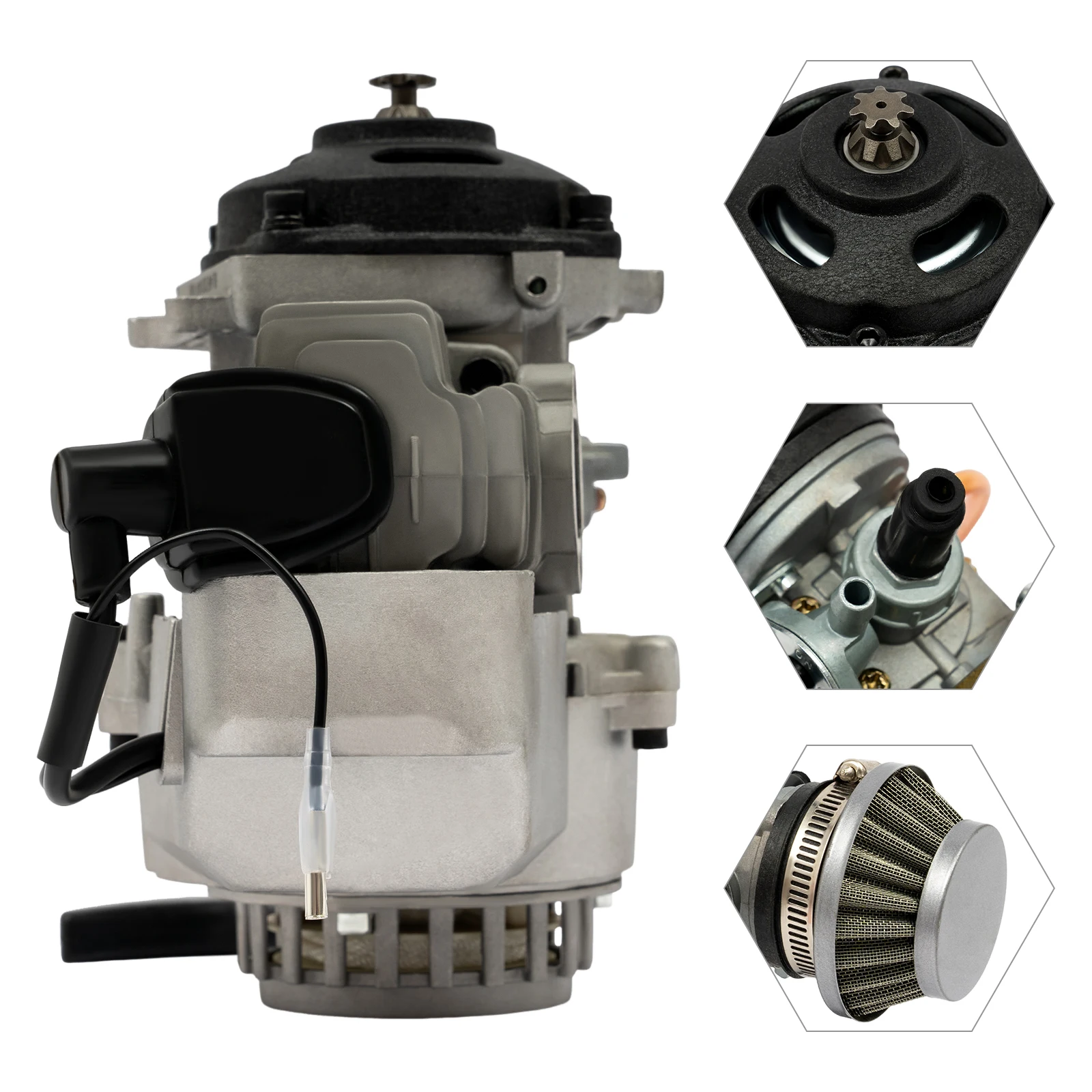 

49cc Mini Engine Pocket Carburetor Engine With Carburetor And Air Filter Carburetor Kit For 49cc Two-stroke Motorcycles