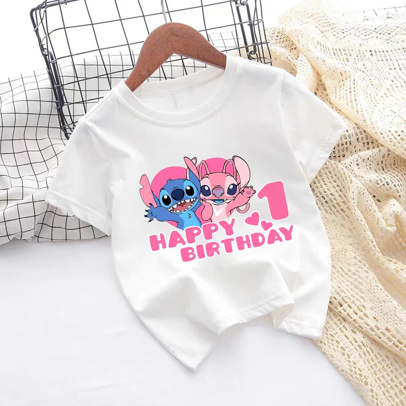 

3D printed T-shirt cartoon birthday digital print fashionable boys and girls summer breathable casual short sleeved top